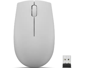 Lenovo Lenovo 300 Wireless Compact Mouse (Arctic Grey) with battery