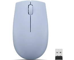 Lenovo Lenovo 300 Wireless Compact Mouse (Frost Blue) with battery